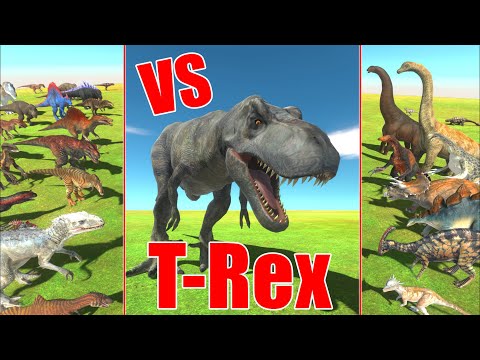 Old T-Rex vs all dinosaurs - Animal Revolt Battle Simulator