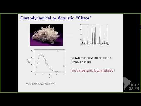 Thomas Guhr: Random Matrix Theory Applications from Single to Many-Body Quantum Chaos - Class 1 of 3