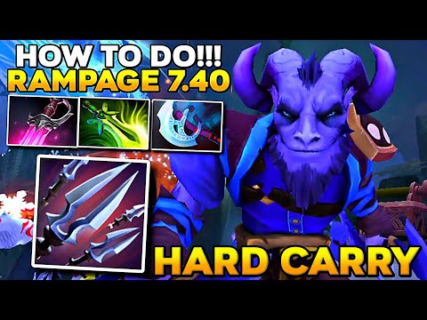 Hard Carry How to Do RAMPAGE 7.40 Riki No Mercy Insane - Dota 2 Pro Ranked Gameplay