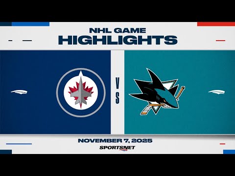 NHL Highlights | Jets vs. Sharks - November 7, 2025