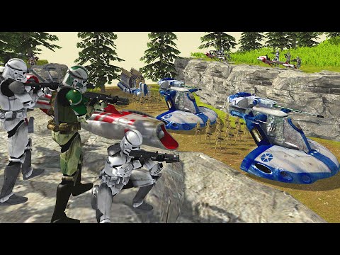 Commander Gree's GENIUS Clone AMBUSH! - Men of War: Star Wars Mod Battle Simulator
