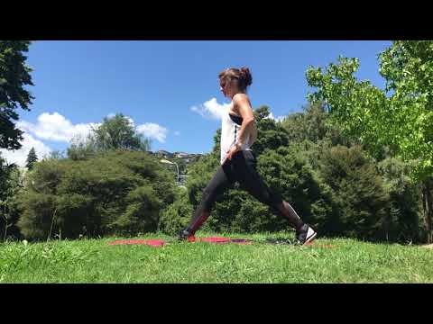 Stationary lunge triple pulse