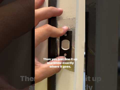 How I get the deadbolt striker lined up the first try #construction #helpfultips