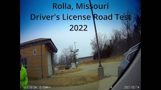 Missouri driver's license exam route: Rolla