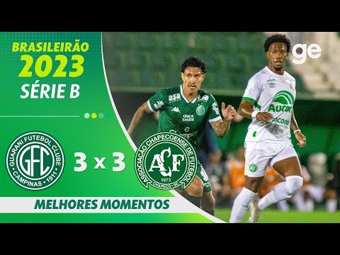 Gols e lances de Guarani x Chapecoense