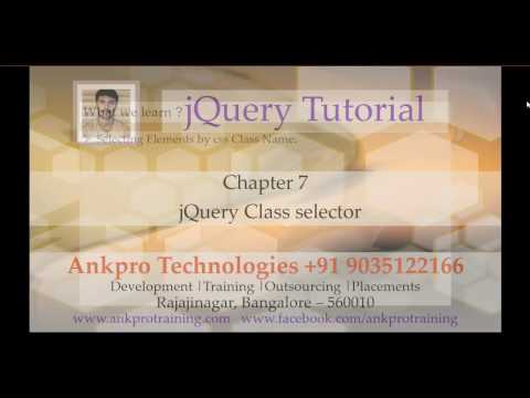 jQuery 7 Selectors Class selector