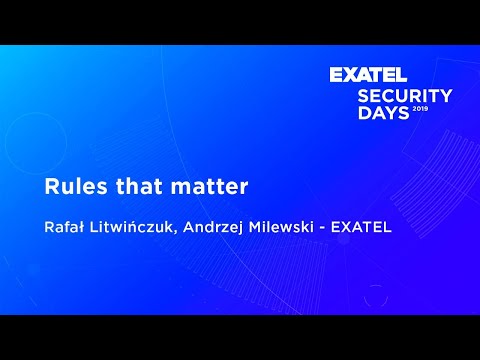 ESD19 - Rules that matter