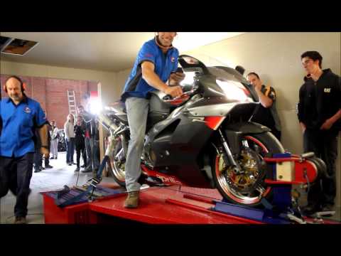 Aprilia RSV-R 1000 on Dyno