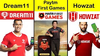 Dream11 vs Howzat vs Paytm First Games Fantasy Cricket App Comparison in Hindi | Dream11 vs Howzat