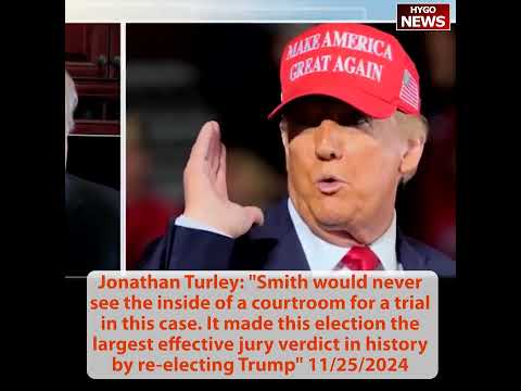 Jonathan Turley: election=largest effective jury verdict by re-electing Trump; J6 dying with whimper