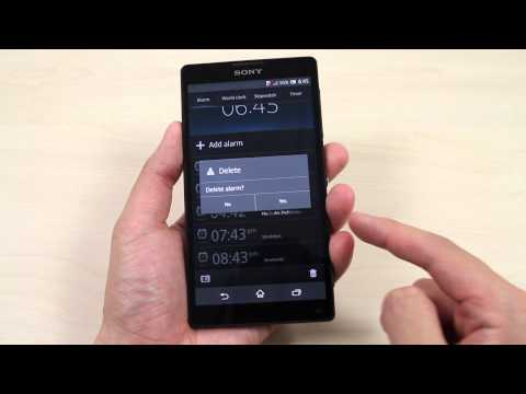 How to set the alarm and enter night mode on Sony Xperia ZL
