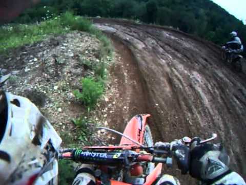 Helmet cam footage from Evansville Motocross Practice 7-21-12
