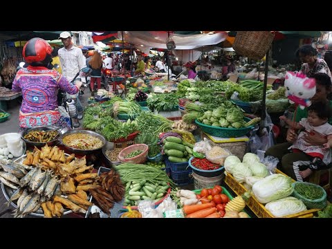 Evening Street Food Market Show - Many Different Various Food Type for Dinner @Chhbar Ampov