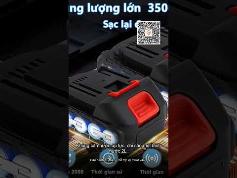 Reaim Máy Rửa Xe Cầm Tay Cao Áp chạy bằng pin sạc đa chức năng rửa xe