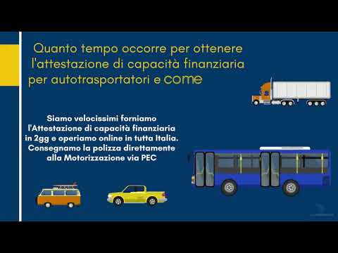 Attestazione di capacità finanziaria per Autotrasportatori