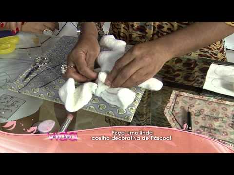 Faça uma linda coelha decorativa de páscoa!