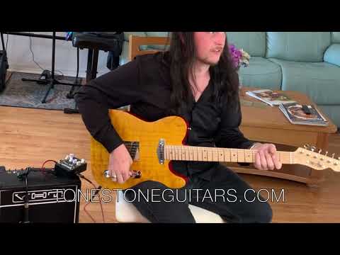 Tone Stone Guitars Quilted Maple and Diamond 2024 - Lemon Lollipop Dripp image 13