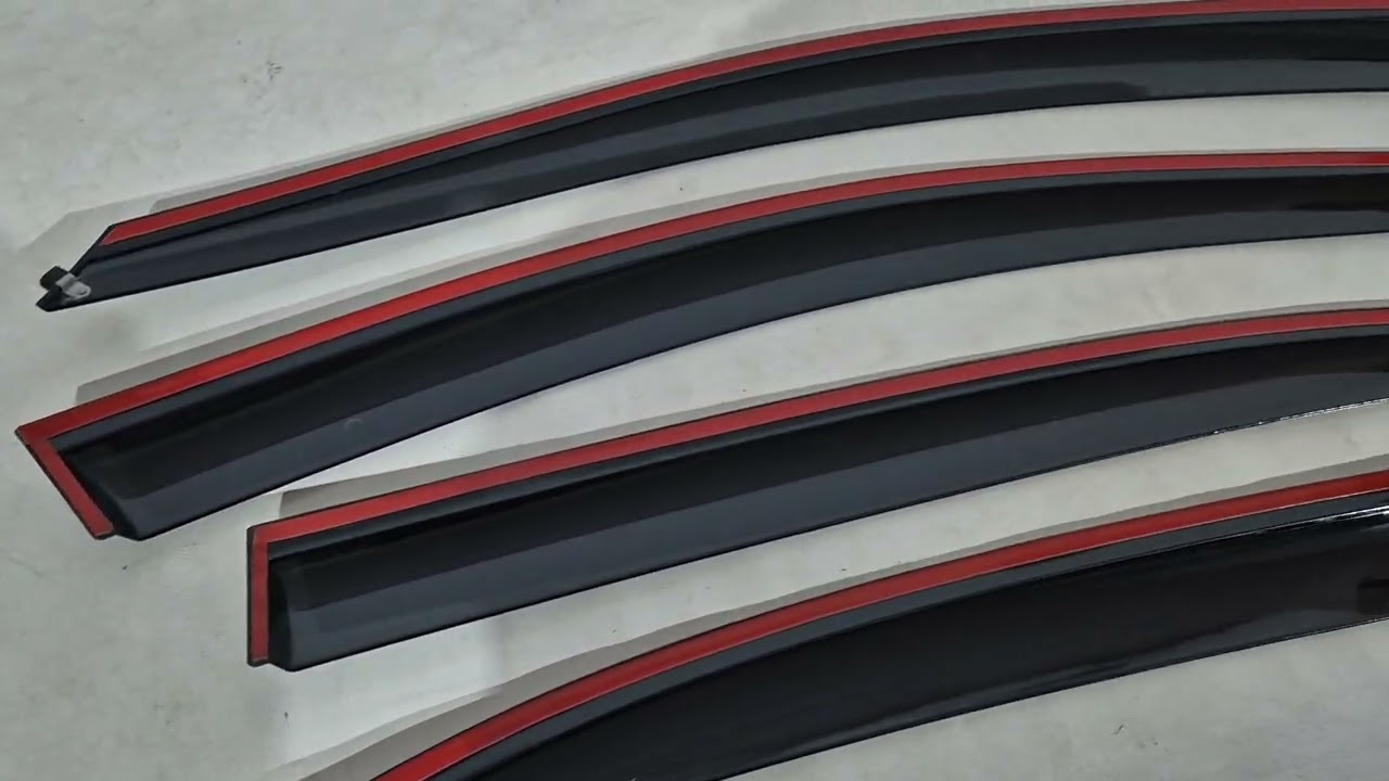 Ветровики с хромированным молдингом Niken Luxury (EU, 4 шт) Video 1