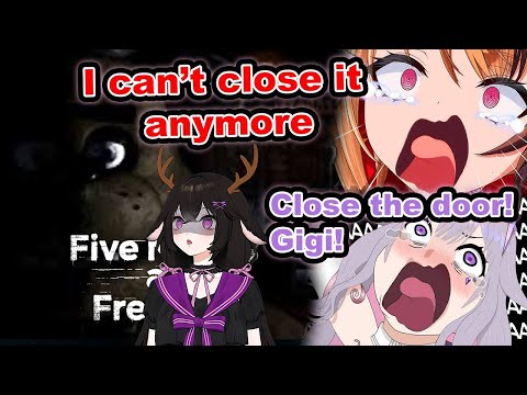 [Hololive React] Can They Survive Five Nights at Freddy's? Biboo and Gigi |Vtuber Kuro Ishida|