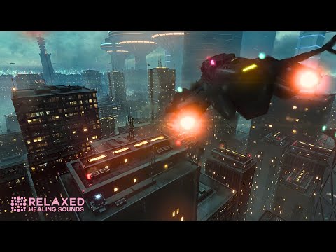 9 Hours of Cyberpunk Future City ASMR Ambience for Deep Sleep, Relaxation, and Focus