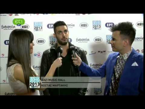 Kostas Martakis - Greek Eurovision Final 2013 (Interview)