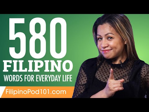 580 Filipino Words for Everyday Life - Basic Vocabulary #29