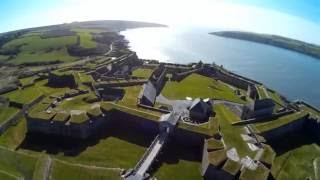 preview picture of video 'Charles Fort and the White Lady legend Kinsale, Ireland. Aerial view.'