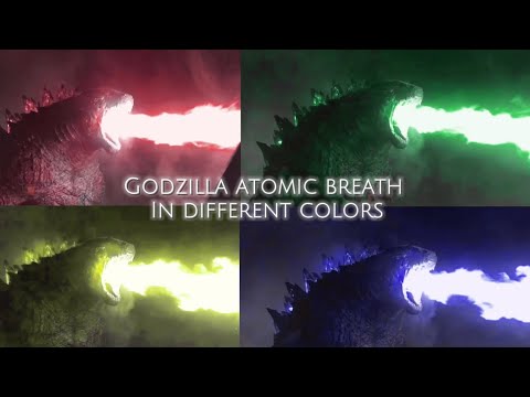 Godzilla 2014 atomic breath, different colors ￼