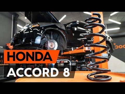 How to change front springs / front coil springs on HONDA ACCORD 8 (CU2) [TUTORIAL AUTODOC]