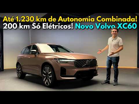 Novo Volvo XC60! Até 1.230 km de Autonomia Combinada! 200 km Só Elétricos!