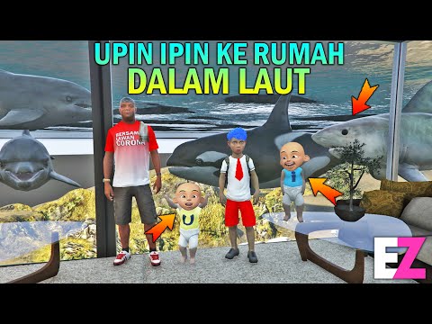 UPIN IPIN GOES TO A HOUSE IN THE SEA BELONGING TO A SCHOOL CHILD - GTA 5 SULTAN BOCIL