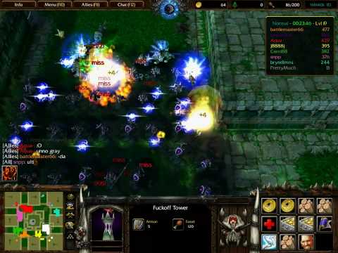 Warcraft 3 gameplay Awesome tower defense maze