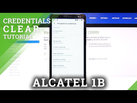 How to Clear Credentials on ALCATEL 1B (2020) – Clear Security Data