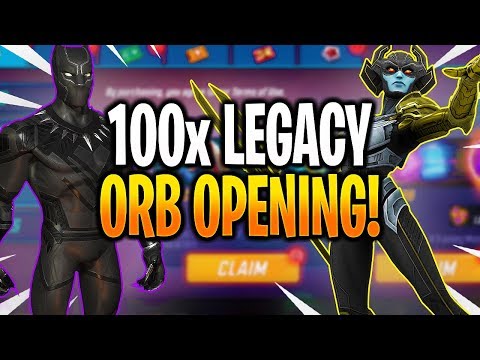 *NEW* 100x LEGACY ORB OPENING! - MARVEL Strike Force - MSF
