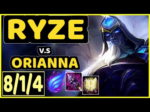 DAWIDSONEK (RYZE) vs ORIANNA - 8/1/4 KDA MID GAMEPLAY - EUW Ranked MASTER