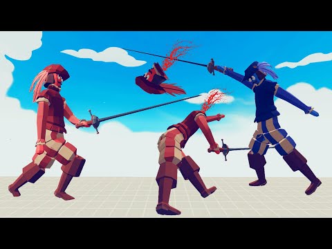 FENCERS vs  FENCERS | Totally Accurate Battle Simulator-TABS