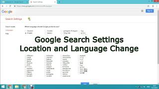 Google Search Settings Location and Language Change