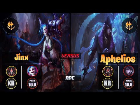 GrandMaster JINX [Conqueror] (ADC) VS  APHELIOS - Grandmaster KR Patch 10.6