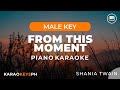 From This Moment - Shania Twain (Male Key - Piano Karaoke)