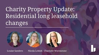 Charity Property Update | Residential long leasehold changes