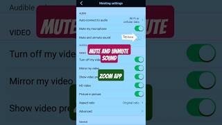 How to Enable Mute and Unmute sound on Zoom App? #shortsfeed #shorts #zoommeeting