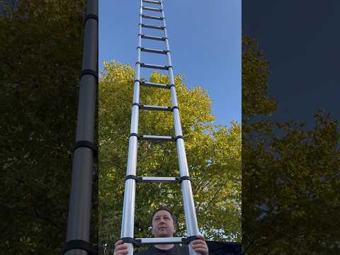 6.2m Telescopic Folding Extension Ladder Multi Purpose Steps with Detachable Hooks Max Load 150kg