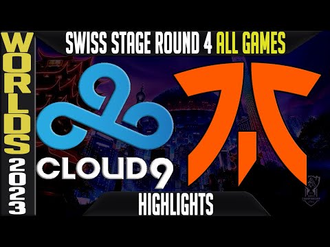 C9 vs FNC Highlights ALL GAMES | S13 Worlds 2023 Swiss Stage Day 6 Round 4 | Cloud9 vs Fnatic