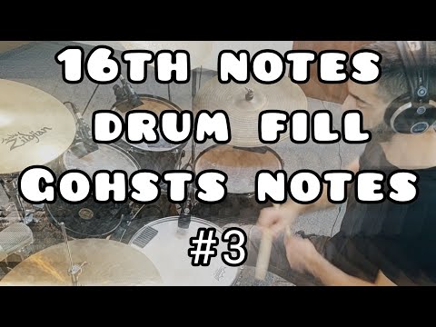 Drum lesson | 16th notes drum fill (gohsts notes) #3 - Ariel Kasif