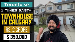 Home Tour of Rs 2 Crore ($350,000) Townhouse in Saddle Town, Calgary NE