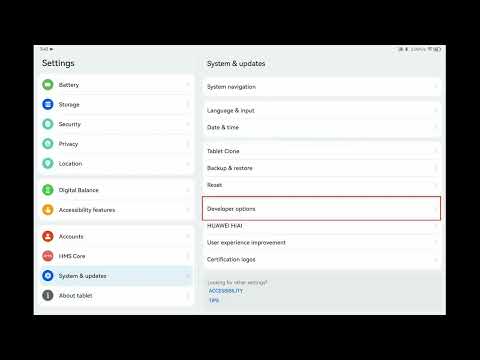 How to enable developer option HarmonyOS - Huawei Matepad 11.5