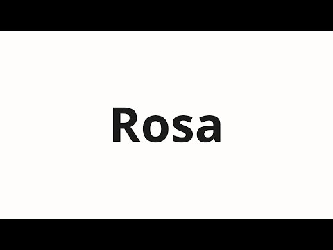 How to pronounce Rosa