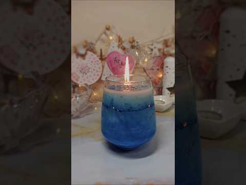 DIY Magic Water Candle 🕯️🌀💙 #craft #creative #shorts #diy #candle #satisfying #handmade #magic #art