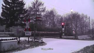 preview picture of video 'Bahnübergang Holzweg, Mainaschaff ++ Modus-Nahverkehrswagen und seltene Lichtzeichen'