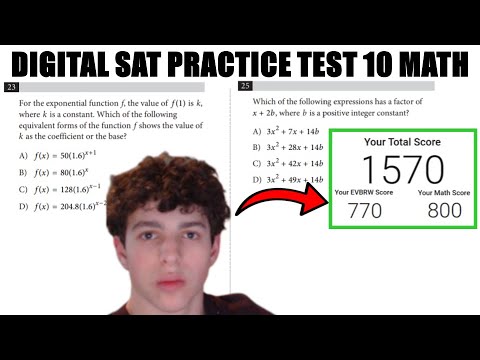 800 SAT Math Scorer | SAT Math Walkthrough | SAT Practice Test 10